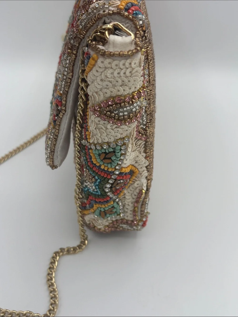 Antik Kraft Estrella Beaded Sequin Crossbody Bag - Multicolor